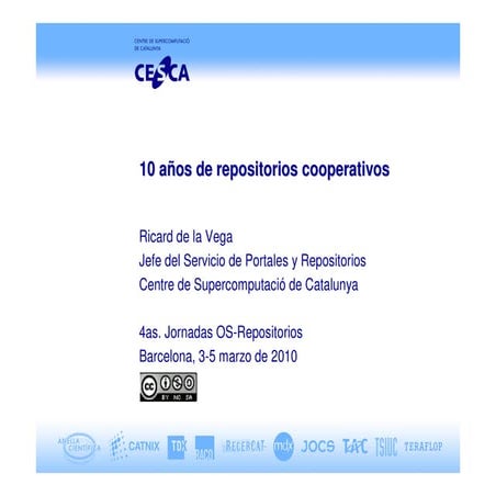 10 años de repositorios cooperativos