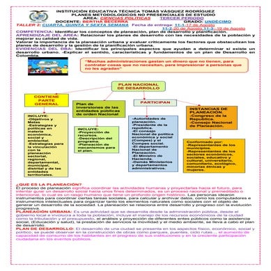 Taller 2 tecer periodo ciencias políticas 11°