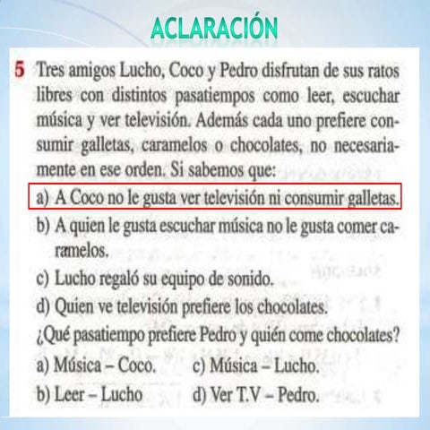 Aclaración muy importante