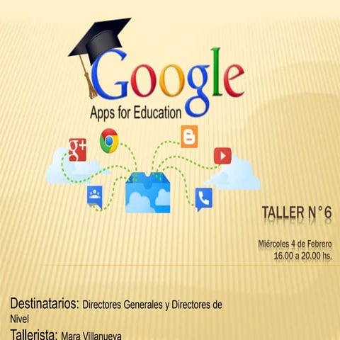 Taller 6 miércoles 4 tt ds dg google apps for edu