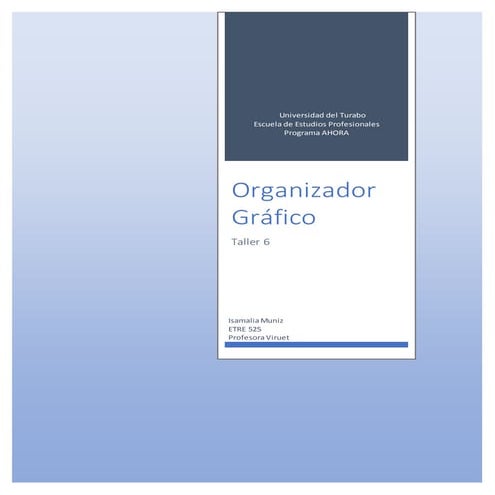 Taller 6 tarea organizador gráfico