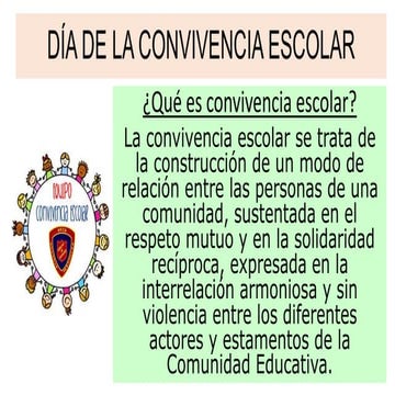 Día de la Convivencia Escolar: Promoviendo Respeto y Armonía en la ...