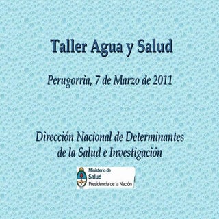 Taller agua y salud
