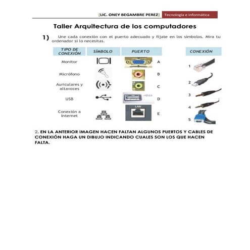 Taller arquitectura de los computadores