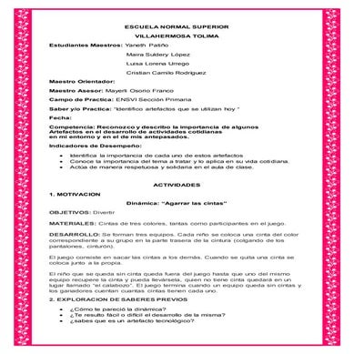 Taller artefactos tecnologicos