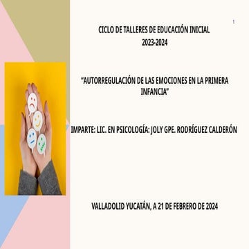 taller autorregulación emocional en la primera infancia