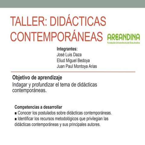Didácticas contemporáneas