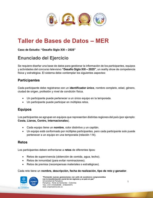 TALLER BASES DE DATOS MER DESAFIO XXI 2025