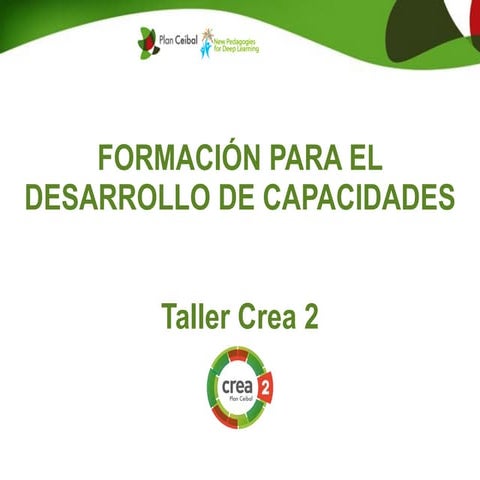 Taller crea 2  formación para el desarrollo de capacidades