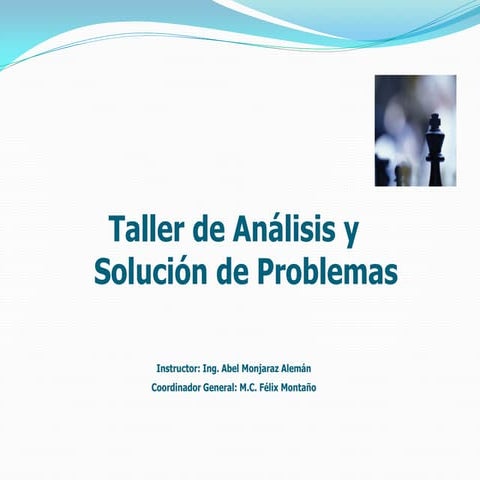 Taller de analisis y solucion de problemas 2011