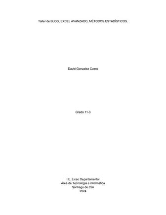 Taller de BLOG, EXCEL AVANZADO, MÉTODOS ESTADÍSTICOS.docx