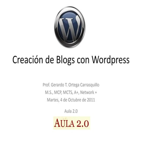 Taller de blogs con wordpress