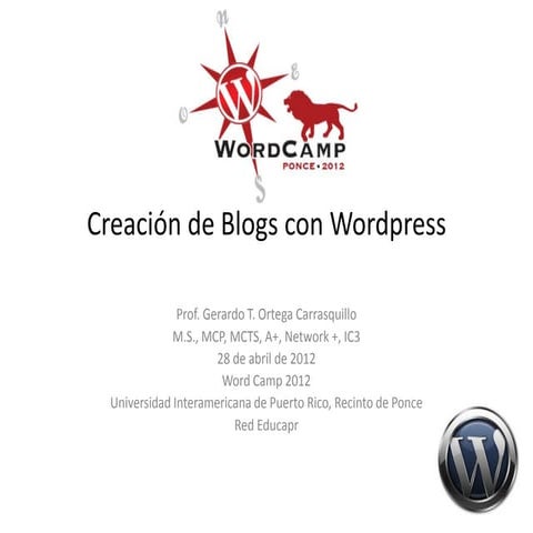Taller de blogs con wordpress