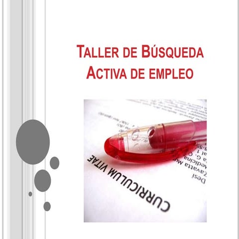 Taller "Búsqueda activa de empleo"