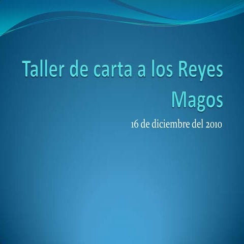 Taller de carta a los Reyes Magos