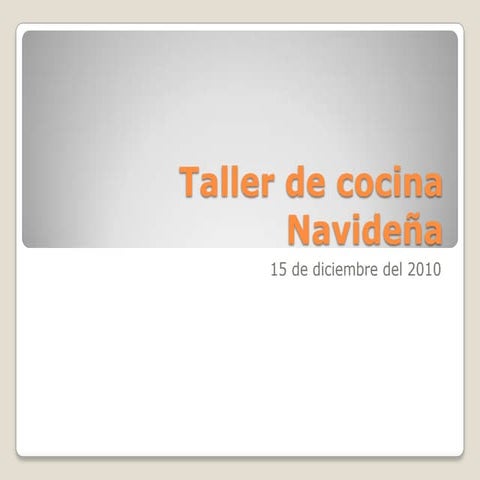 Taller de cocina navideña