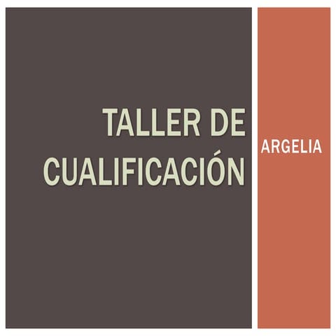 Taller de cualificación argelia