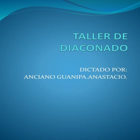 Taller de diaconado