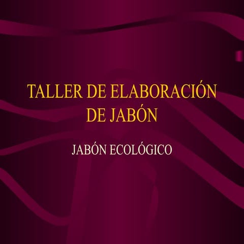 Taller de elaboración de jabón