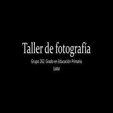 Taller de fotografía