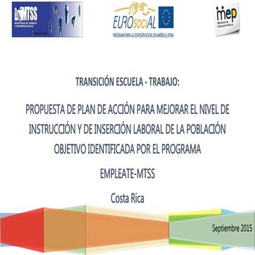 Transición Escuela - Trabajo: Propuesta de Plan de Acción para Mejorar el Niv...