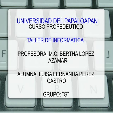 Taller de informatica Diapositiva 