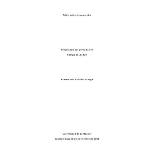 Taller de informática medica