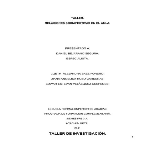 Taller de investigación