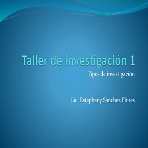 Taller de investigación 1 | PPT