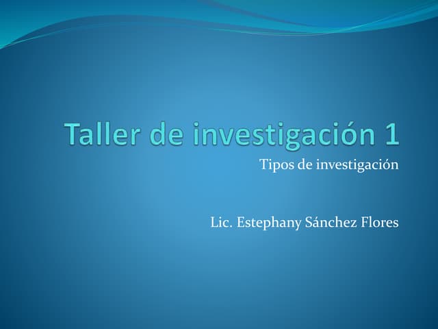 Taller de investigación 1 | PPT