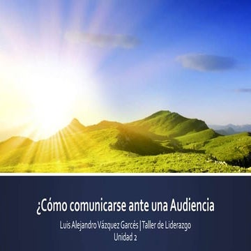 Como Hablar ante una audiencia