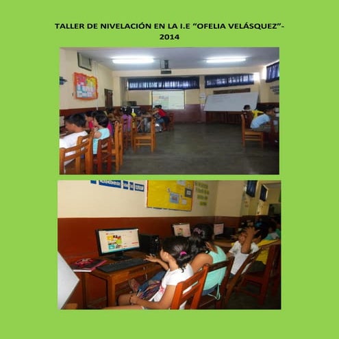 Taller de nivelación - I.E. "OFELIA VELASQUEZ" - TARAPOTO