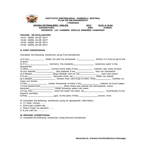 Taller de nivelación grado decimo 1° p 2017