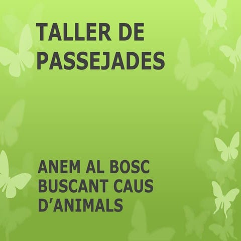 Taller de passejades