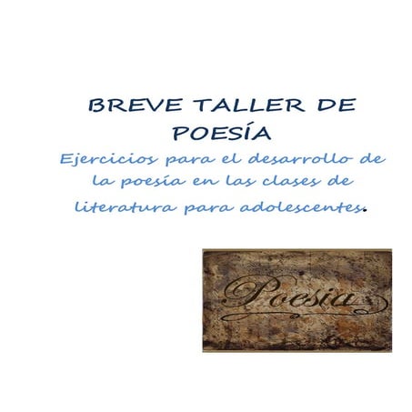 Breve taller de poesía