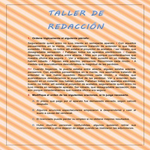 Taller de redacción