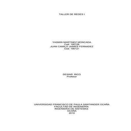 Taller de redes i