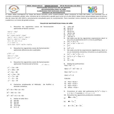 EJERCICIO DE ASPA DOBLE Y ASPADOBLE ESPECIAL | PDF