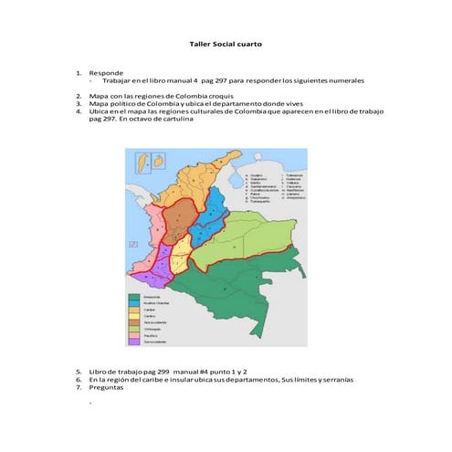 Taller de sociales cuarto | DOCX