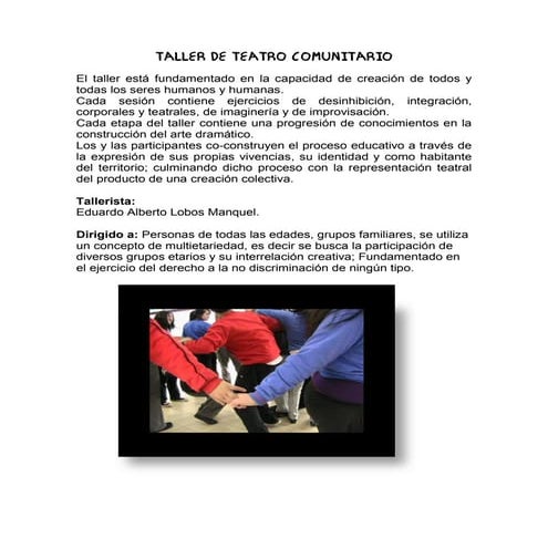 Taller de teatro comunitario