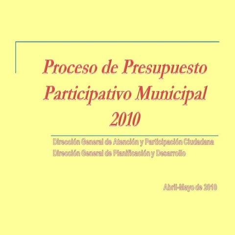 Taller Dia 2 Presupuesto Participativo Municipal