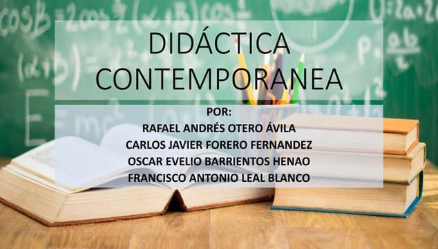 DIDÁCTICA CONTEMPORANEA