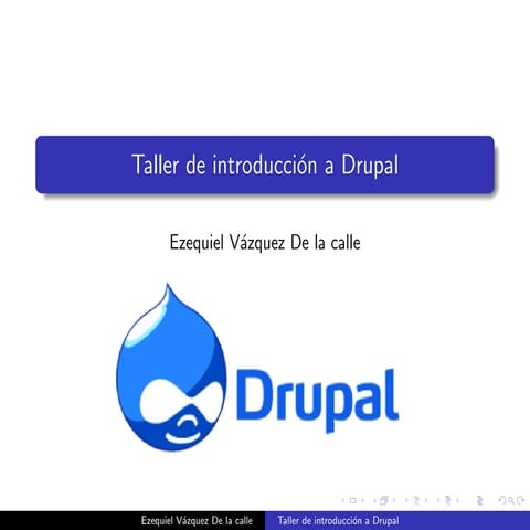 Taller Drupal - Jornadas Software Libre UCA