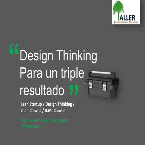 Mi primer proyecto de emprendimiento- design thinking | PDF