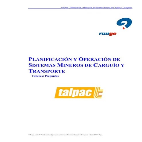 TALLERES AVANZADOS DE TALPAC | PDF