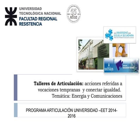 Talleres de articulación.Componente B
