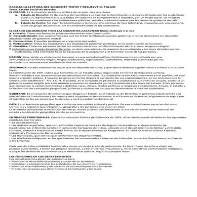 Taller estado social de derecho