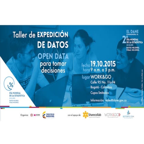 Taller expedición de datos  OPEN DATA - DANE -  Sharecollab - Work&Go