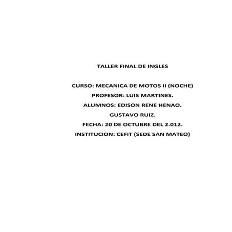 Taller final de ingles