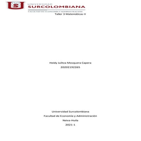 Taller final matematicas ii